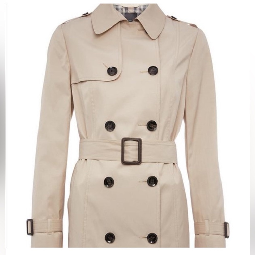 NWT! Primark Beige Double-Breasted Trench Coat Size 8 Preppy Fall Winter Trendy - Picture 11 of 11